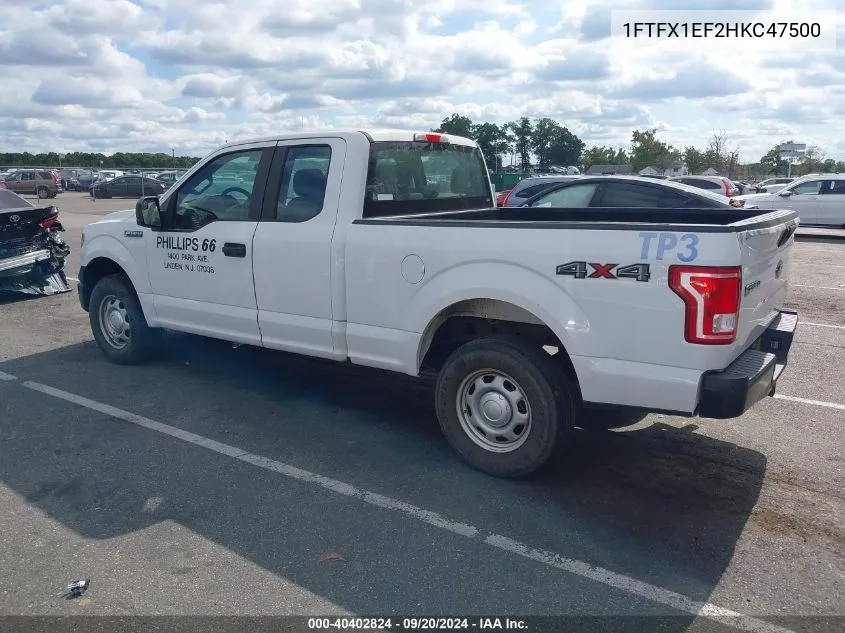 2017 Ford F-150 Xl VIN: 1FTFX1EF2HKC47500 Lot: 40402824