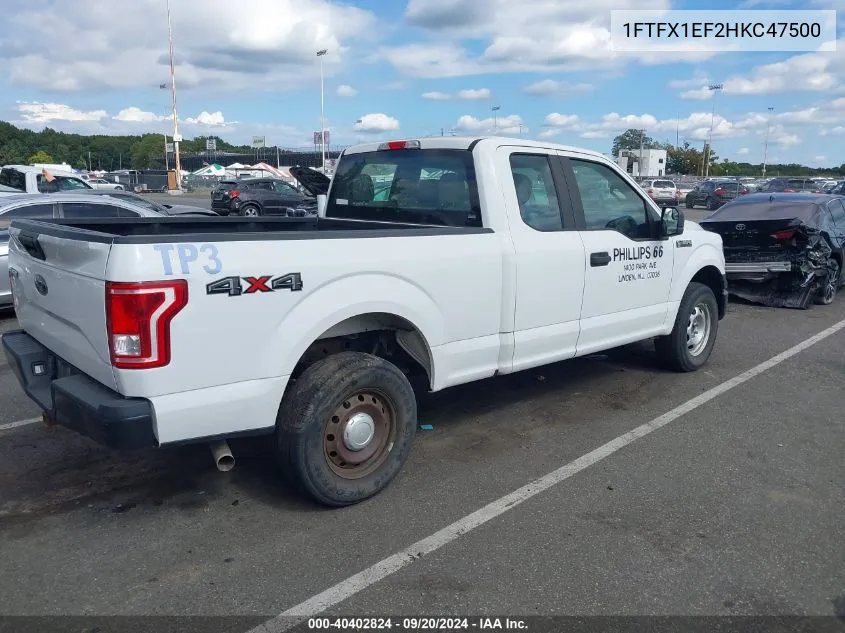 2017 Ford F-150 Xl VIN: 1FTFX1EF2HKC47500 Lot: 40402824