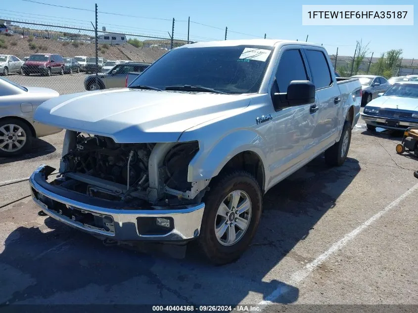 2017 Ford F-150 Xlt VIN: 1FTEW1EF6HFA35187 Lot: 40404368