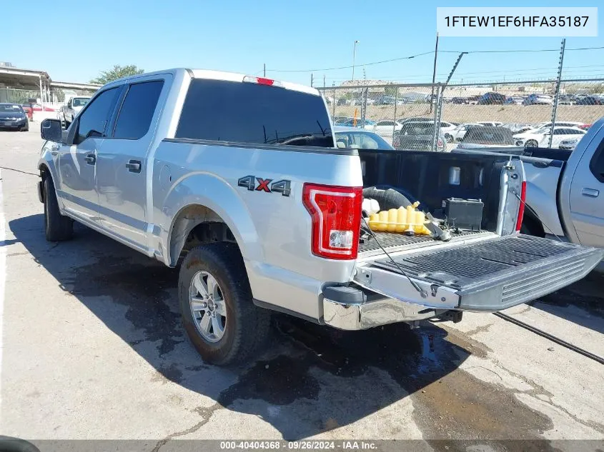 2017 Ford F-150 Xlt VIN: 1FTEW1EF6HFA35187 Lot: 40404368