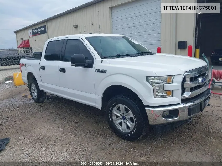 2017 Ford F-150 Xlt VIN: 1FTEW1EF4HKC75801 Lot: 40405053