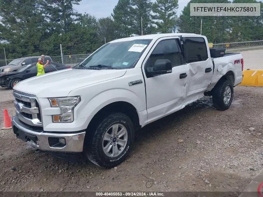 2017 Ford F-150 Xlt VIN: 1FTEW1EF4HKC75801 Lot: 40405053