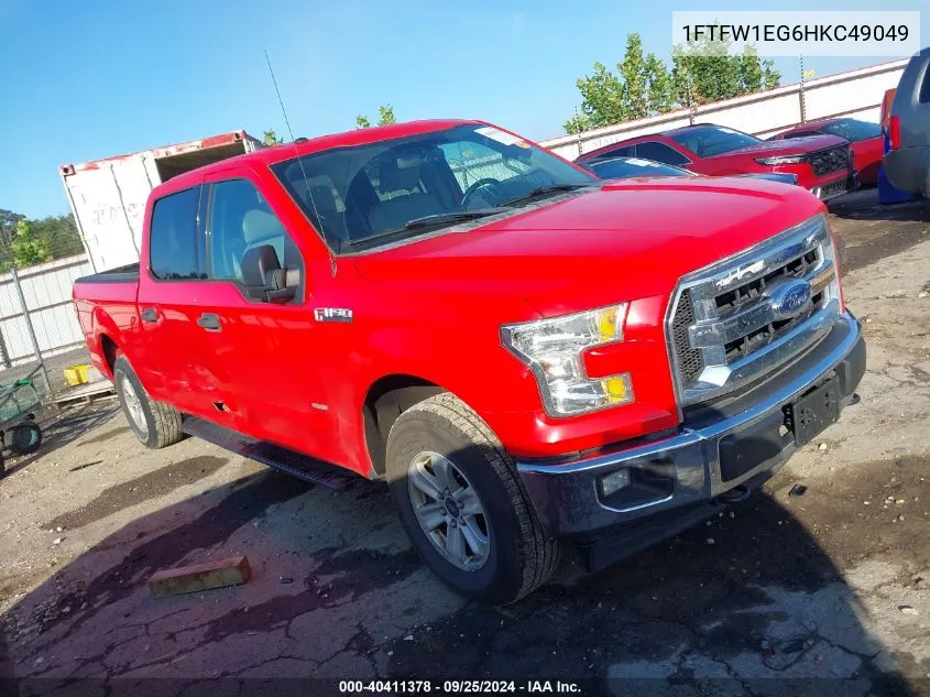 2017 Ford F-150 Xlt VIN: 1FTFW1EG6HKC49049 Lot: 40411378