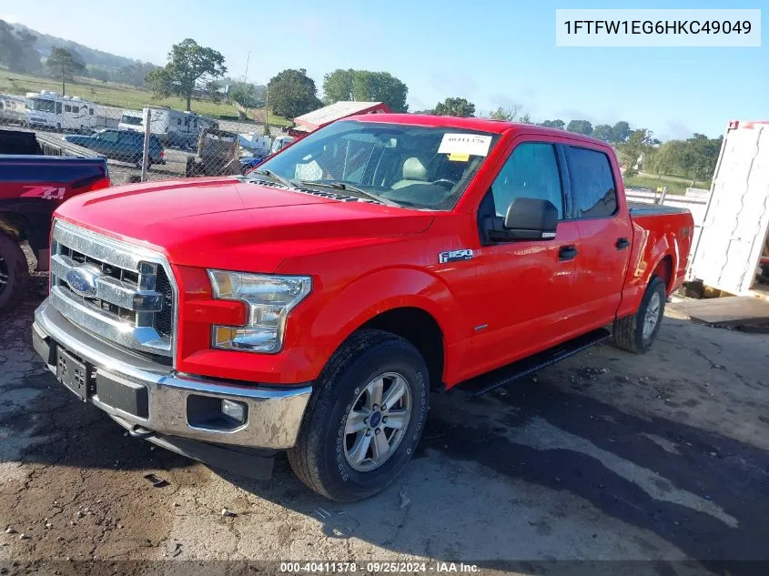 2017 Ford F-150 Xlt VIN: 1FTFW1EG6HKC49049 Lot: 40411378