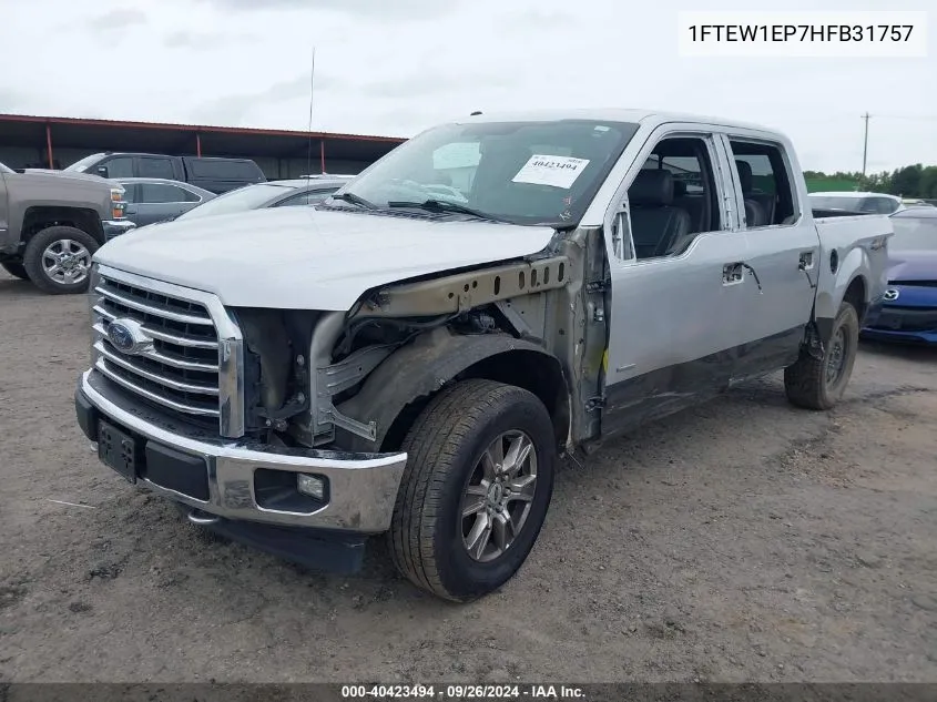 2017 Ford F-150 Xlt VIN: 1FTEW1EP7HFB31757 Lot: 40423494