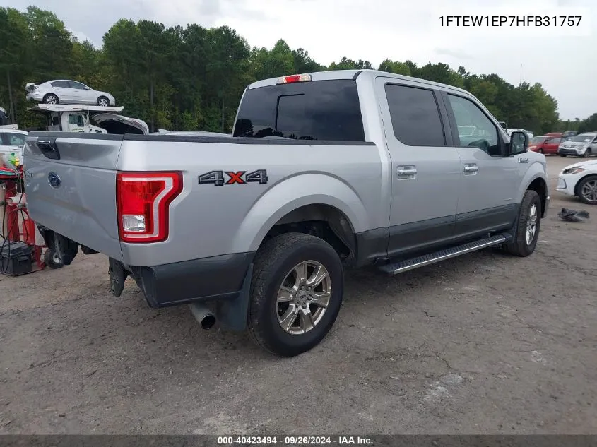 2017 Ford F-150 Xlt VIN: 1FTEW1EP7HFB31757 Lot: 40423494