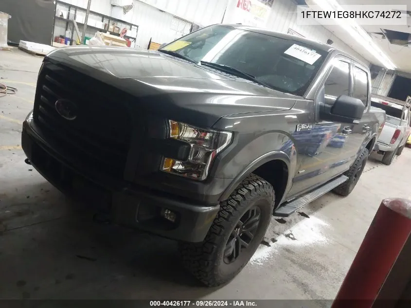 2017 Ford F-150 Supercrew VIN: 1FTEW1EG8HKC74272 Lot: 40426177