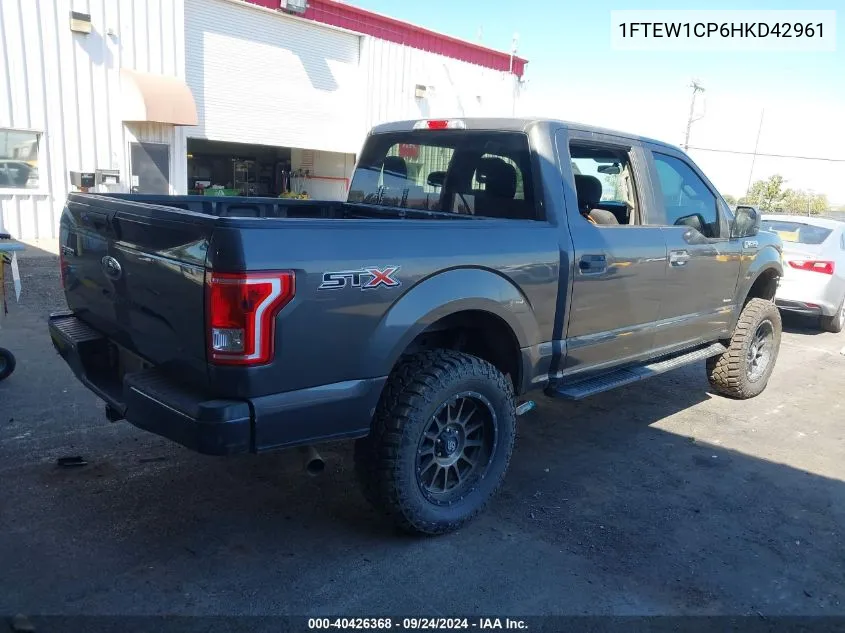 2017 Ford F-150 Xl VIN: 1FTEW1CP6HKD42961 Lot: 40426368