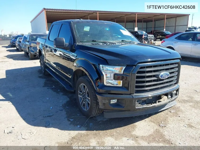 2017 Ford F150 Supercrew VIN: 1FTEW1CF6HKC42608 Lot: 40439909