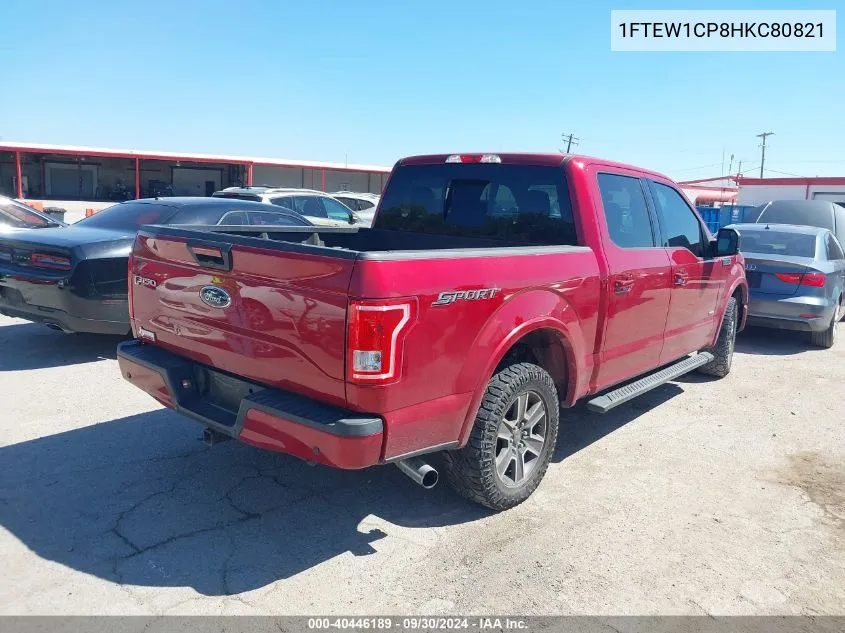 2017 Ford F-150 Xlt VIN: 1FTEW1CP8HKC80821 Lot: 40446189