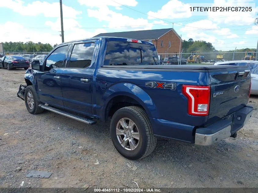 2017 Ford F-150 Xlt VIN: 1FTEW1EP2HFC87205 Lot: 40451112