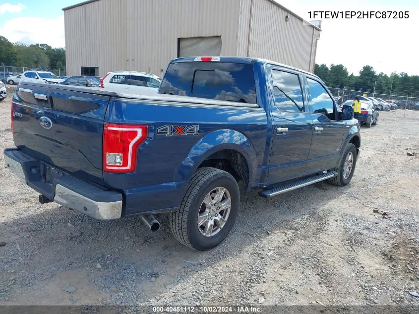 2017 Ford F-150 Xlt VIN: 1FTEW1EP2HFC87205 Lot: 40451112