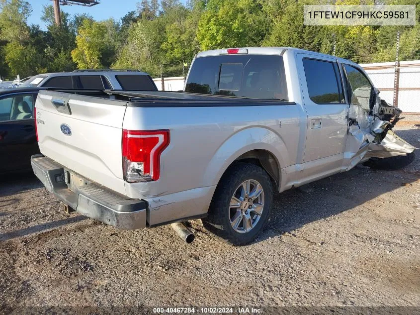 2017 Ford F-150 Xlt VIN: 1FTEW1CF9HKC59581 Lot: 40467284