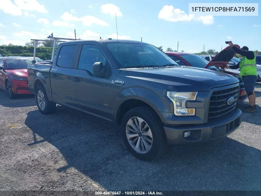 2017 Ford F150 Supercrew VIN: 1FTEW1CP8HFA71569 Lot: 40476647