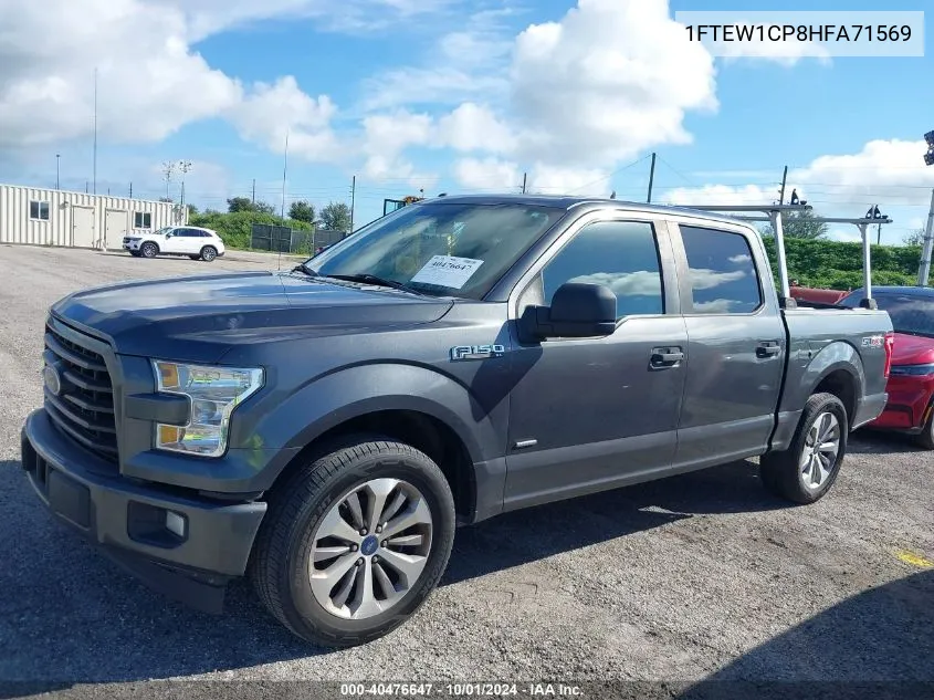 2017 Ford F150 Supercrew VIN: 1FTEW1CP8HFA71569 Lot: 40476647