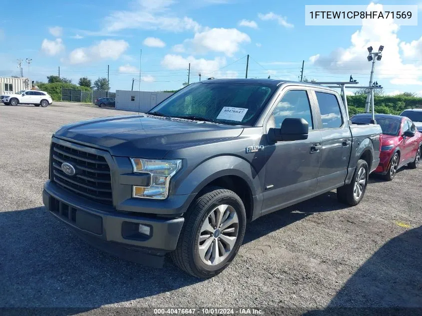 2017 Ford F150 Supercrew VIN: 1FTEW1CP8HFA71569 Lot: 40476647