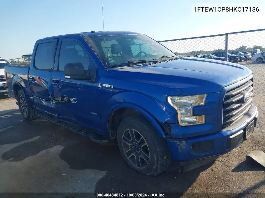 2017 Ford F-150 Xlt VIN: 1FTEW1CP8HKC17136 Lot: 40484872