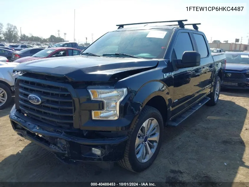 2017 Ford F150 Supercrew VIN: 1FTEW1CP6HKC4487 Lot: 40488453