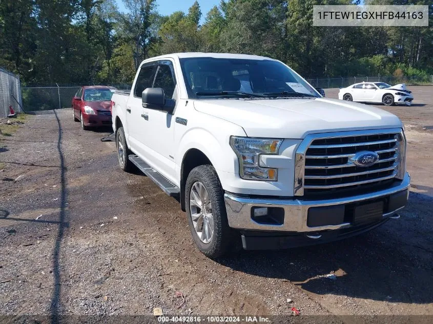 2017 Ford F-150 Xlt VIN: 1FTEW1EGXHFB44163 Lot: 40492816