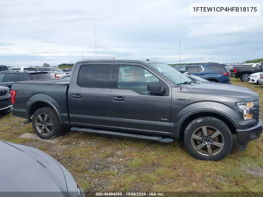 2017 Ford F-150 Xlt VIN: 1FTEW1CP4HFB18175 Lot: 40494085