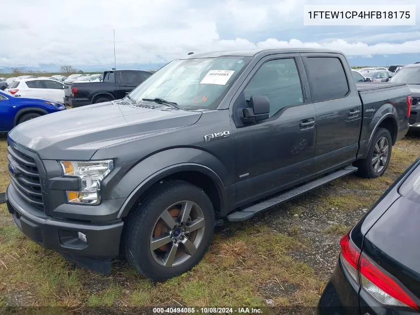 2017 Ford F-150 Xlt VIN: 1FTEW1CP4HFB18175 Lot: 40494085