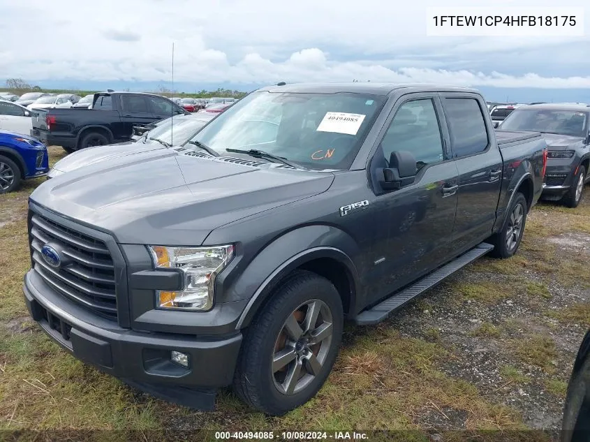 2017 Ford F-150 Xlt VIN: 1FTEW1CP4HFB18175 Lot: 40494085