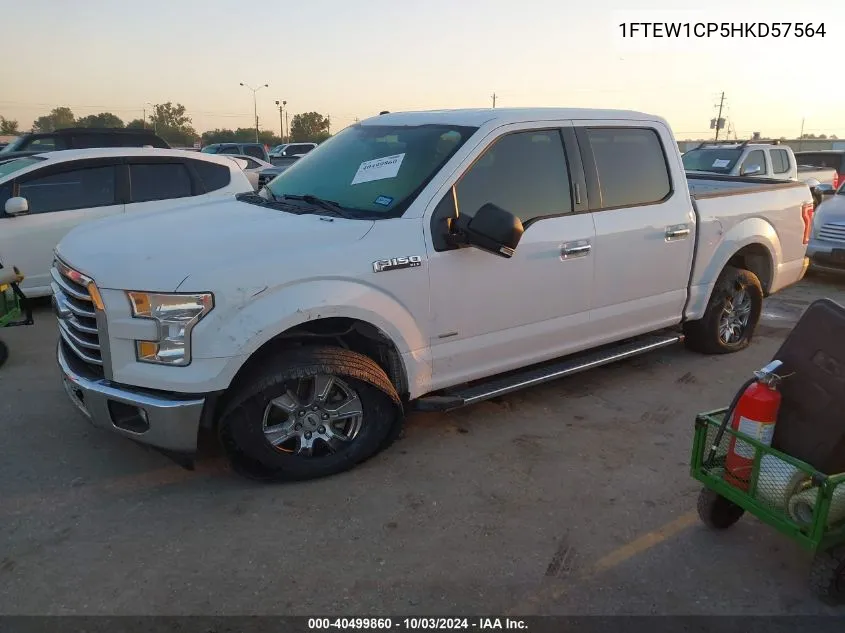 2017 Ford F-150 Xlt VIN: 1FTEW1CP5HKD57564 Lot: 40499860