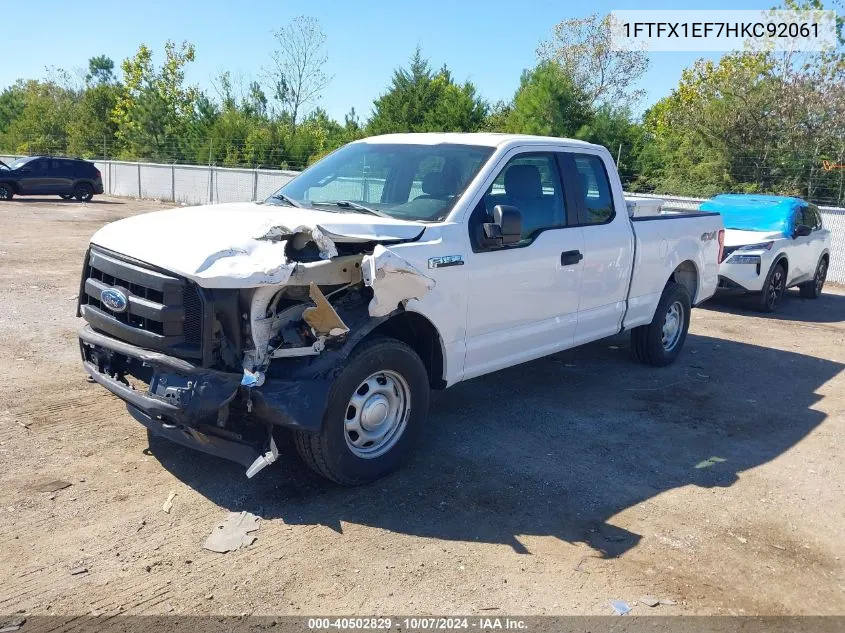 2017 Ford F-150 Xl VIN: 1FTFX1EF7HKC92061 Lot: 40502829