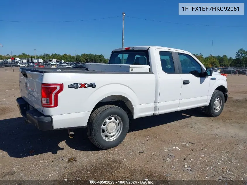 2017 Ford F-150 Xl VIN: 1FTFX1EF7HKC92061 Lot: 40502829