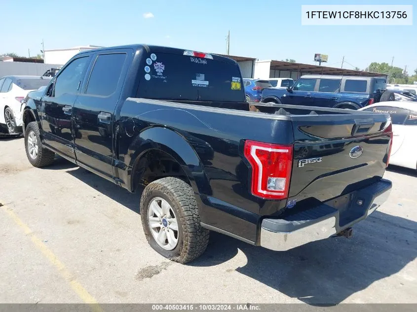 2017 Ford F-150 Xlt VIN: 1FTEW1CF8HKC13756 Lot: 40503415