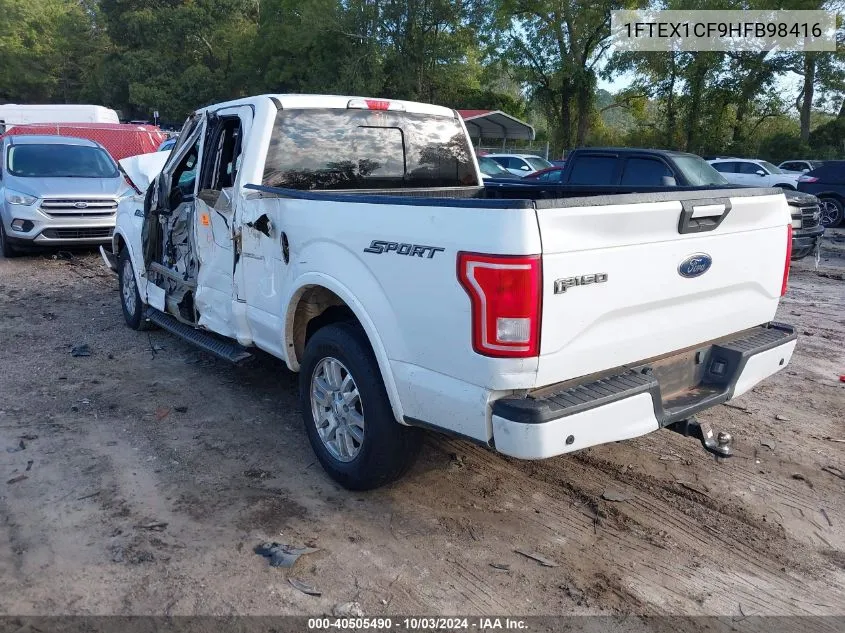 2017 Ford F-150 Xlt VIN: 1FTEX1CF9HFB98416 Lot: 40505490