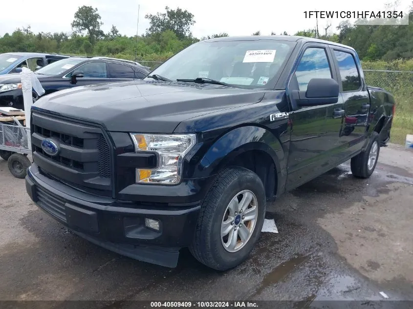 2017 Ford F-150 Xl VIN: 1FTEW1C81HFA41354 Lot: 40509409