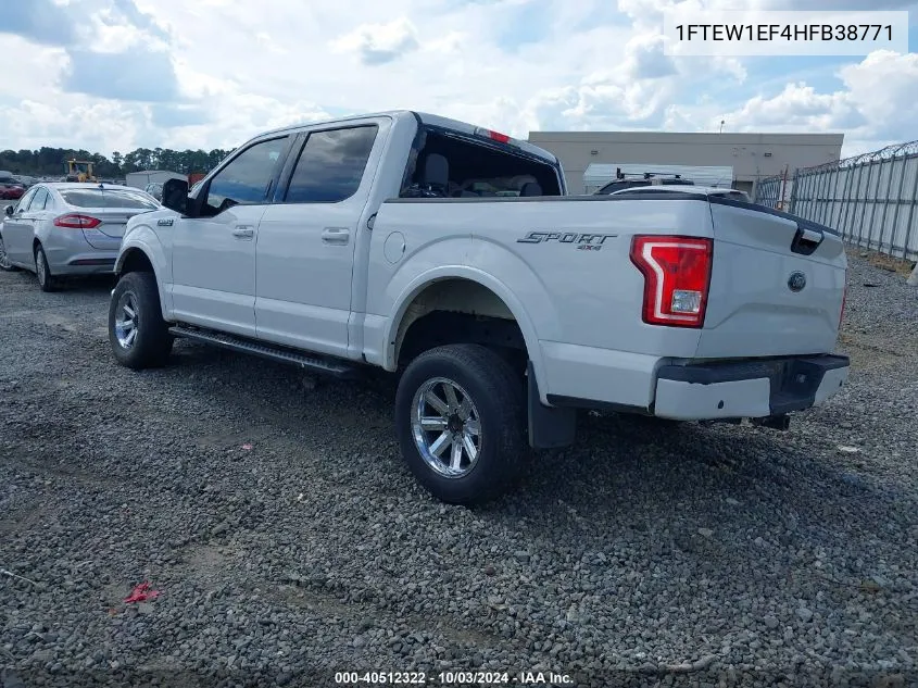 2017 Ford F-150 Xlt VIN: 1FTEW1EF4HFB38771 Lot: 40512322