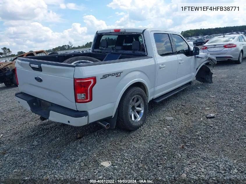 2017 Ford F-150 Xlt VIN: 1FTEW1EF4HFB38771 Lot: 40512322