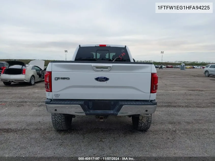 2017 Ford F150 Supercrew VIN: 1FTFW1EG1HFA94225 Lot: 40517197