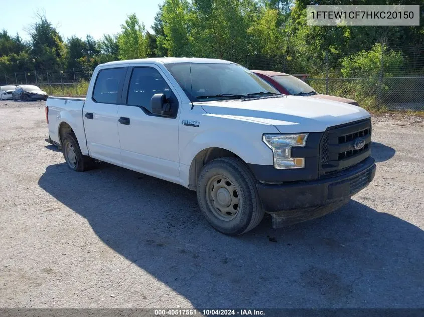 2017 Ford F-150 Xl VIN: 1FTEW1CF7HKC20150 Lot: 40517561