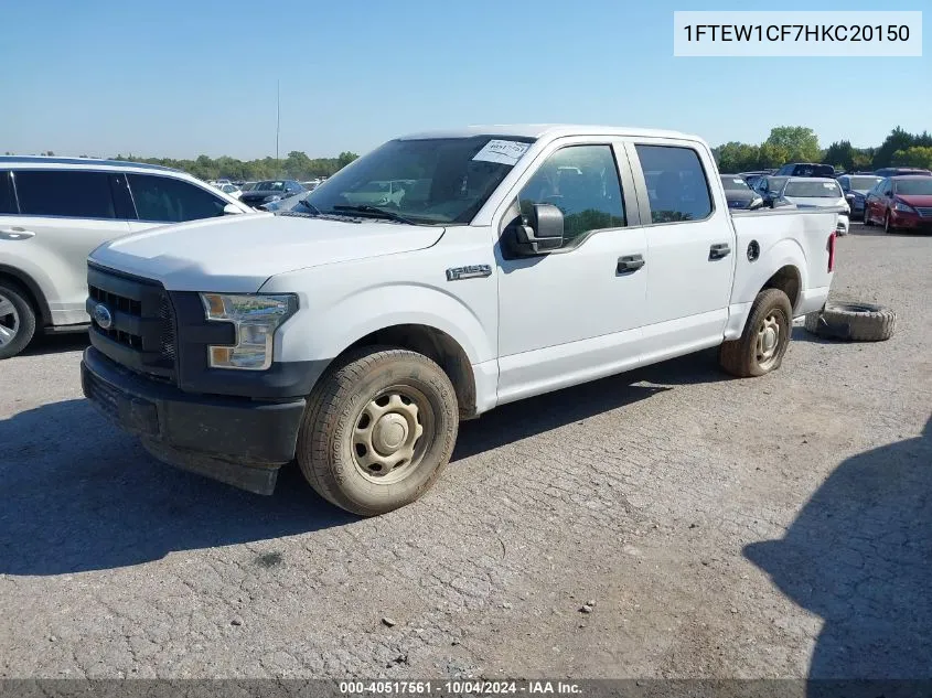 2017 Ford F-150 Xl VIN: 1FTEW1CF7HKC20150 Lot: 40517561