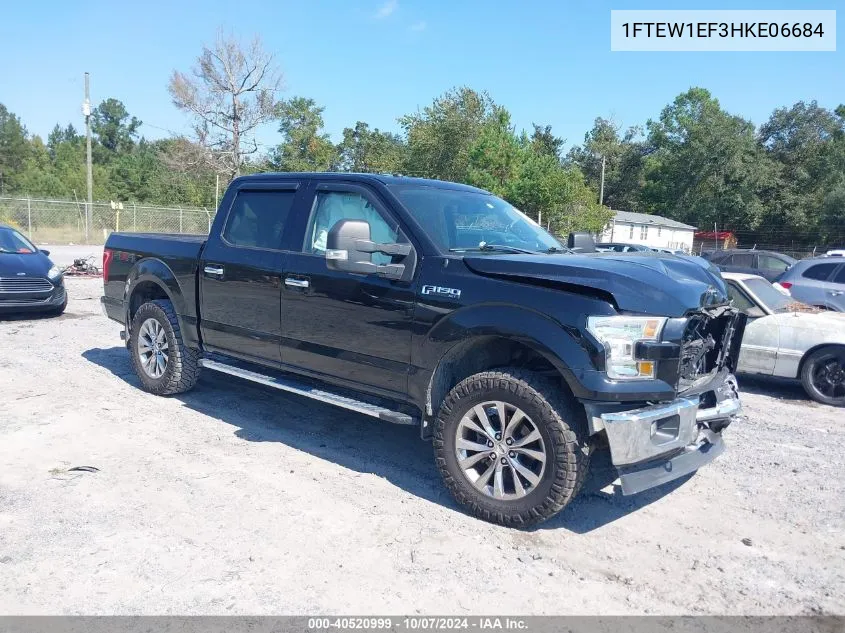 2017 Ford F-150 Xlt VIN: 1FTEW1EF3HKE06684 Lot: 40520999