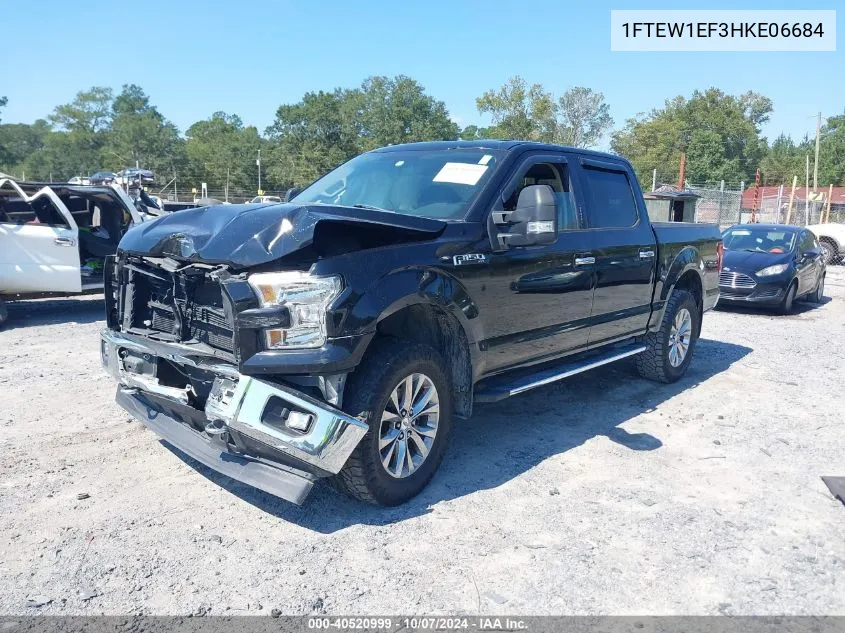 2017 Ford F-150 Xlt VIN: 1FTEW1EF3HKE06684 Lot: 40520999