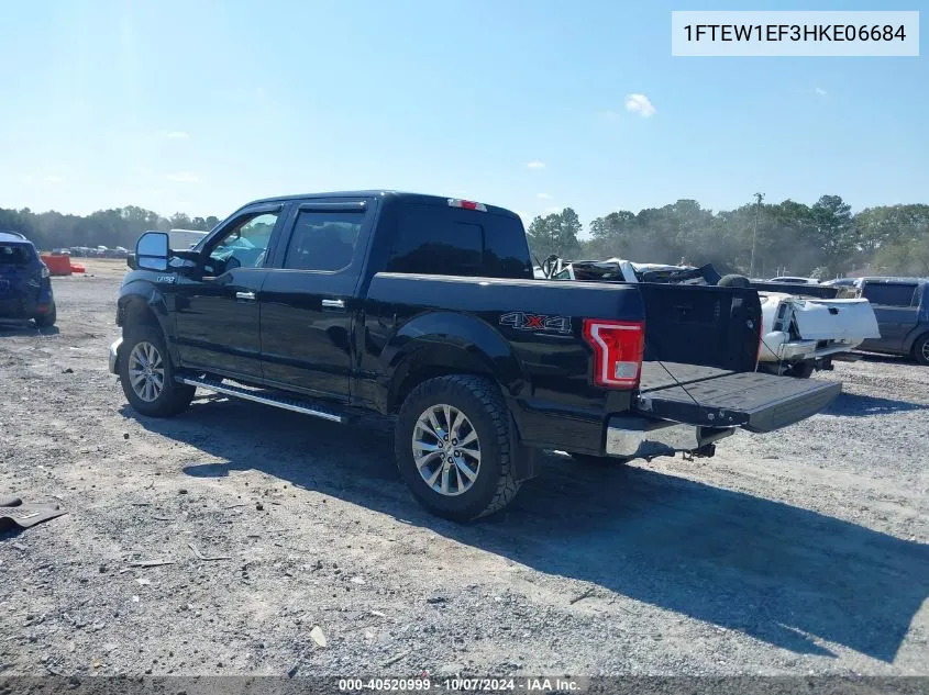 2017 Ford F-150 Xlt VIN: 1FTEW1EF3HKE06684 Lot: 40520999