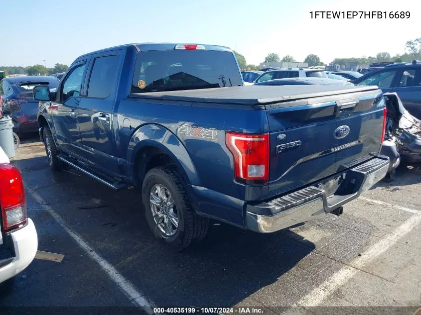 2017 Ford F-150 Xlt VIN: 1FTEW1EP7HFB16689 Lot: 40535199