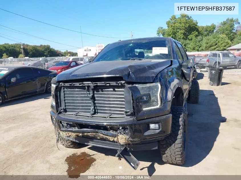 2017 Ford F-150 Supercrew VIN: 1FTEW1EP5HFB37587 Lot: 40544653