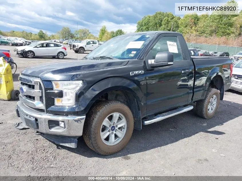 2017 Ford F-150 Xlt VIN: 1FTMF1EF6HKC88920 Lot: 40545914