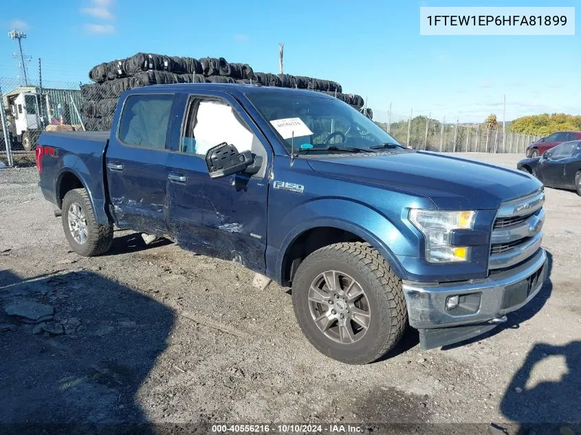 2017 Ford F-150 Lariat VIN: 1FTEW1EP6HFA81899 Lot: 40556216