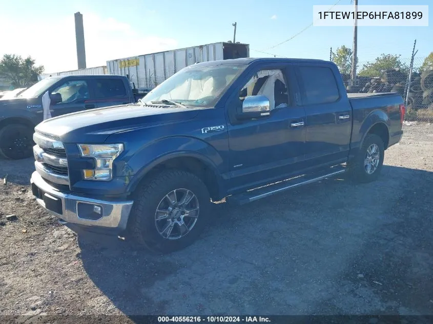 2017 Ford F-150 Lariat VIN: 1FTEW1EP6HFA81899 Lot: 40556216