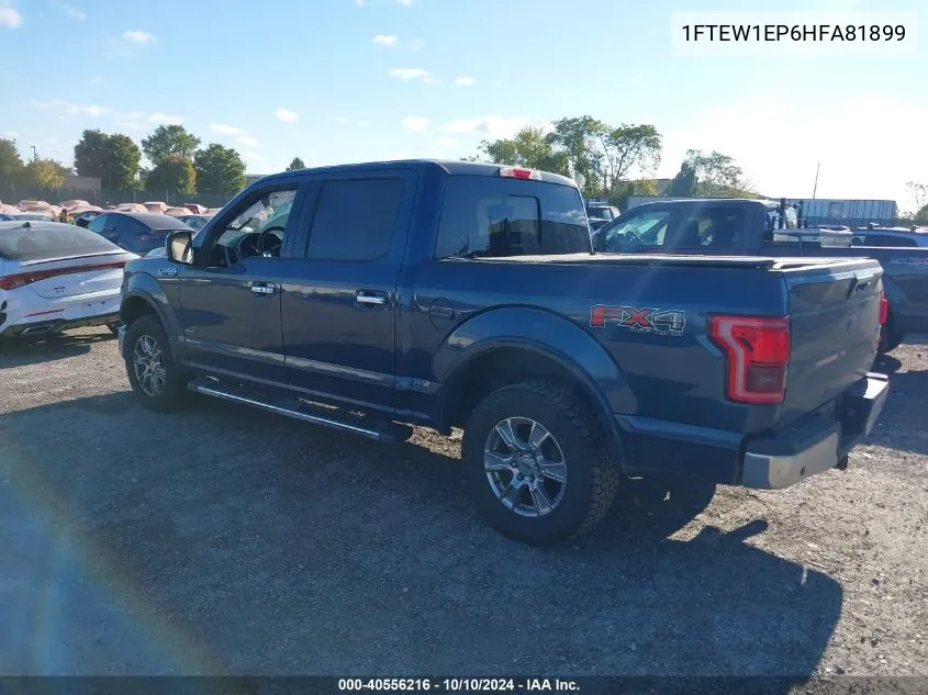 2017 Ford F-150 Lariat VIN: 1FTEW1EP6HFA81899 Lot: 40556216