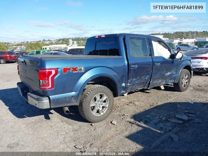 2017 Ford F-150 Lariat VIN: 1FTEW1EP6HFA81899 Lot: 40556216