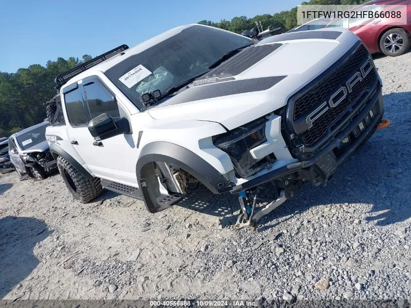 2017 Ford F-150 Raptor VIN: 1FTFW1RG2HFB66088 Lot: 40556888