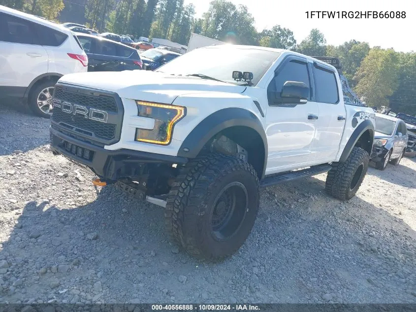 2017 Ford F-150 Raptor VIN: 1FTFW1RG2HFB66088 Lot: 40556888