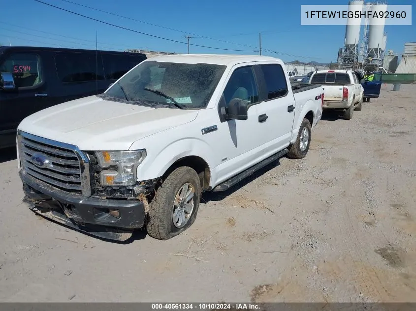 2017 Ford F-150 Xl VIN: 1FTEW1EG5HFA92960 Lot: 40561334